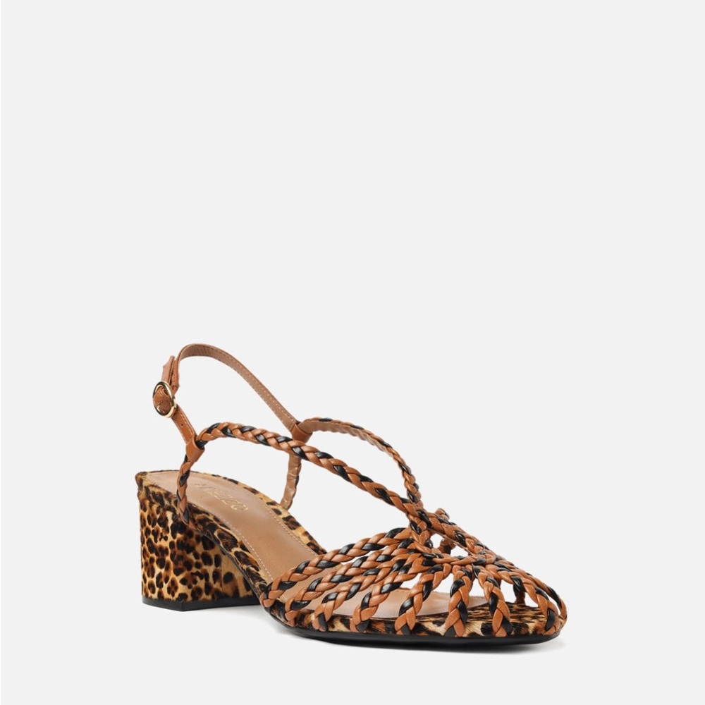Arezzo Paola Animal Print Block Heel Sandal